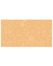 Опаковъчна хартия Apli - Жълта, Цветя, 200 х 70 см, 55 гр