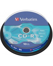 Оптичен носител Verbatim - CD-R 700MB 52X, Extra Protection Surface, 10 броя -1