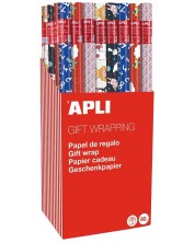 Опаковъчна хартия Apli - 2 х 0.70 m, червена -1