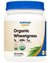 Organic Wheatgrass, 454 g, Nutricost -1