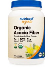 Organic Acacia Fiber, неовкусен, 907 g, Nutricost