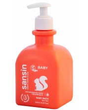 Органик бебешки душ гел Sansin - Squirrel, за момичета, 500 ml