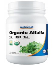 Organic Alfalfa, 454 g, Nutricost	