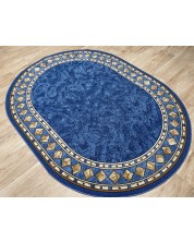 Овален килим BLC - Блум, 150 x 200 cm, син