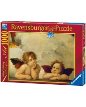 Пъзел Ravensburger от 1000 части - Херувими, Рафаело Санцио