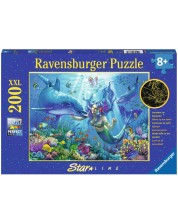 Светещ пъзел Ravensburger от 200 XXL части - Подводен рай -1