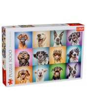 Пъзел Trefl от 1000 части - Забавни портрети на кучета -1