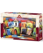 Пъзел Art Puzzle от 500 части - Цветни къщички
