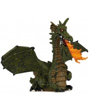 Фигурка Papo The Enchanted World – Огнедишащ дракон, зелен -1