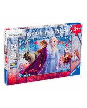 Пъзел Ravensburger от 2 x 12 части - Замръзналото кралство 2, Пътуване към непознатото -1