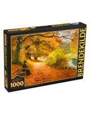 Пъзел D-Toys от 1000 части – Алея сред есенни дървета, Ханс Андерсен Брендекилд -1
