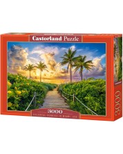 Пъзел Castorland от 3000 части - Цветен изгрев в Маями, САЩ