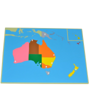 Пъзел Монтесори Smart Baby - Карта на Океания, 9 части -1