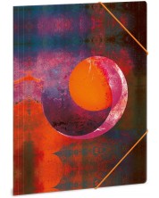 Папка с ластик Ars Una - A4, Orange Moon