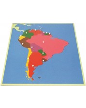 Пъзел Монтесори Smart Baby - Карта на Южна Америка, 13 части -1