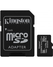 Карта памет Kingston - Canvas Select Plus, 32GB, microSD + адаптер -1