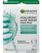 Garnier Skin Naturals Лист маска за лице Hyaluronic Aloe Serum, 28 g -1
