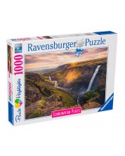 Пъзел Ravensburger от 1000 части - Водопад Хайфос, Исландия -1