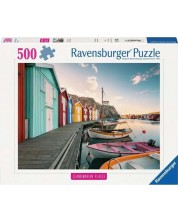 Пъзел Ravensburger от 500 части - Къщи за лодки в Смьоген