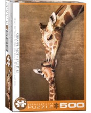 Пъзел Eurographics от 500 XXL части - Жирафче с майка си -1