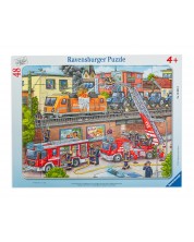 Пъзел Ravensburger от 48 части - Пожарникари по влаковите релси -1