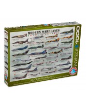 Пъзел Eurographics от 1000 части – Модерни военни самолети