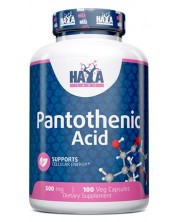 Pantothenic Acid, 500 mg, 100 капсули, Haya Labs -1