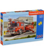 Пъзел Castorland от 260 части - Пожарна кола -1
