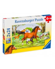 Пъзел Ravensburger от 2 x 24 части - Коне