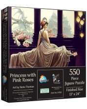 Пъзел SunsOut от 550 части - Принцеса с розови рози -1