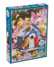 Пъзел Cobble Hill от 500 XXL части - Пролетна къщичка за птици