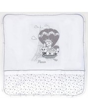 Памучно одеяло с пълнеж Bambino Casa - Paris, Bianco 80 х 85 cm -1