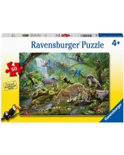 Пъзел Ravensburger от 60 части - Животни от дъждовните гори