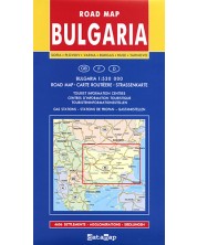 Пътната карта на България, М 1:530 000 (ДатаМап) - английски език