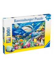 Пъзел Ravensburger от 100 XXL части - Акуловият риф