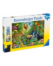 Пъзел Ravensburger от 200 XXL части - Животни в джунглата -1