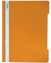 Папка Leitz - с машинка и перфорация, оранжева -1