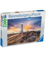 Пъзел Ravensburger от 1500 части - Фар в Акранес -1