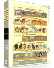 Пъзел New York Puzzle от 500 части - Животинско семейно дърво -1