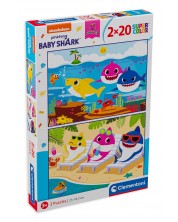 Пъзел Clementoni от 2 x 20 части - Baby Shark -1