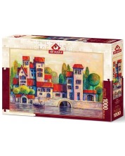 Пъзел Art Puzzle от 1000 части - Сгради край реката -1