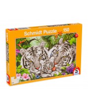 Пъзел Schmidt от 150 части - Семейство тигри