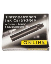 Патрончета за писалка Online - Черно, 6 броя -1