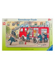 Пъзел Ravensburger от 15 части - Пожарникарска кола -1