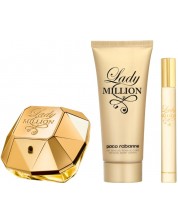 Paco Rabanne Lady Million Комплект - Парфюмна вода, 80 и 10 ml + Лосион, 100 ml -1