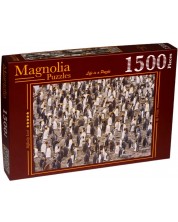 Пъзел Magnolia от 1500 части - Колония Кралски пингвини -1