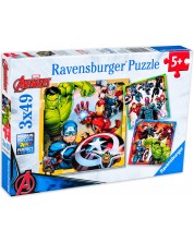 Пъзел Ravensburger от 3 x 49 части - Отмъстителите -1