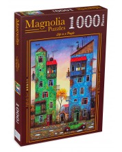 Пъзел Magnolia от 1000 части - Цветни сгради