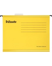 Папки за картотека Esselte Pendaflex - V образна, без машинка, жълта -1