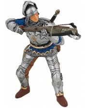 Фигурка Papo The Medieval Era – Стрелец с арбалет, със сини доспехи